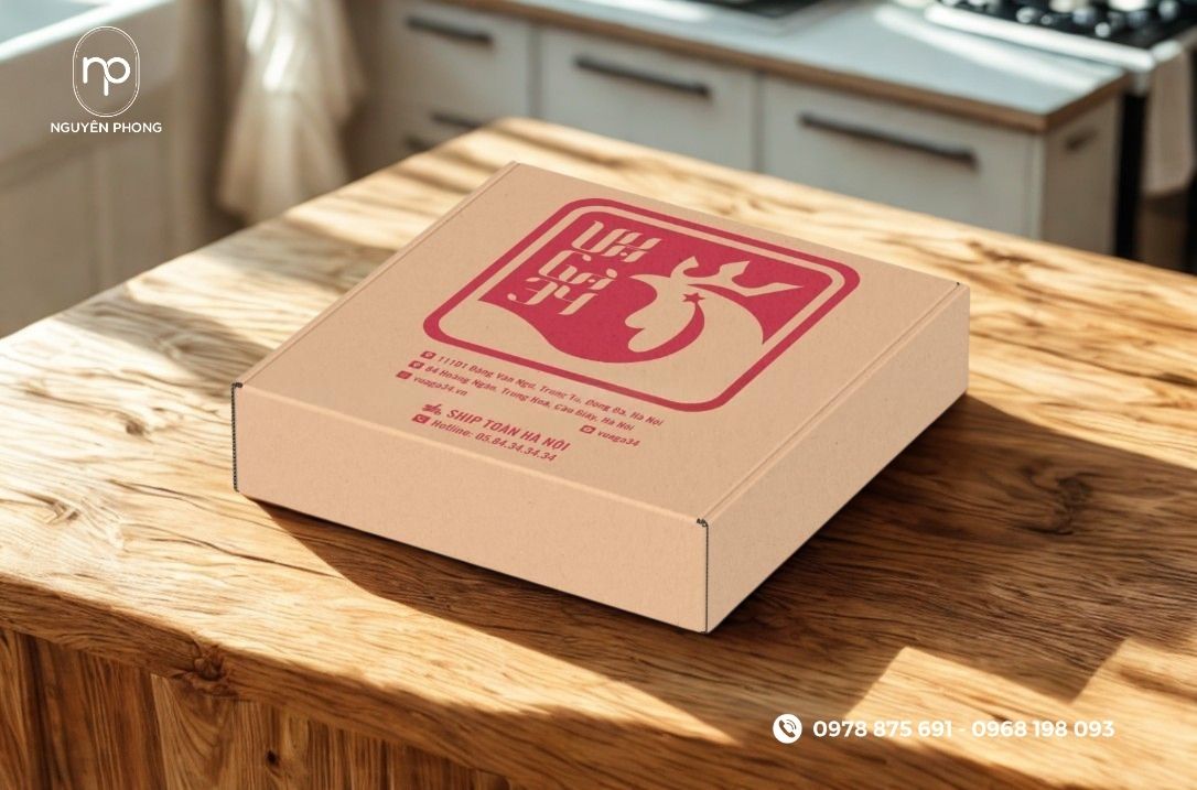 Mẫu hộp đựng gà mẹt thiết kế riêng